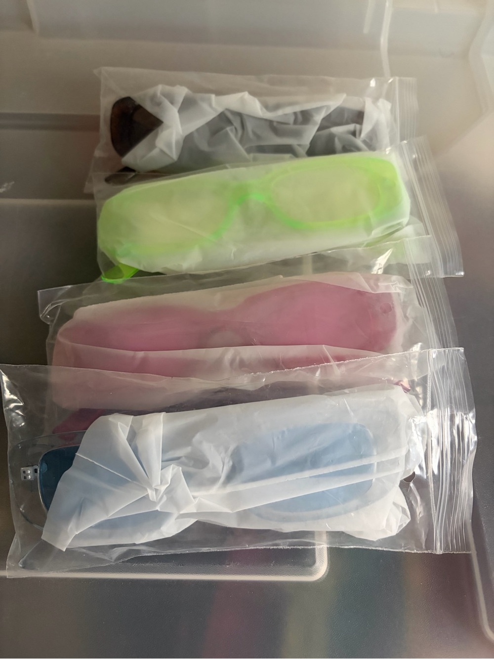 Women's Sunglasses Set — Neon Green, Pink, Blue, Black Frames